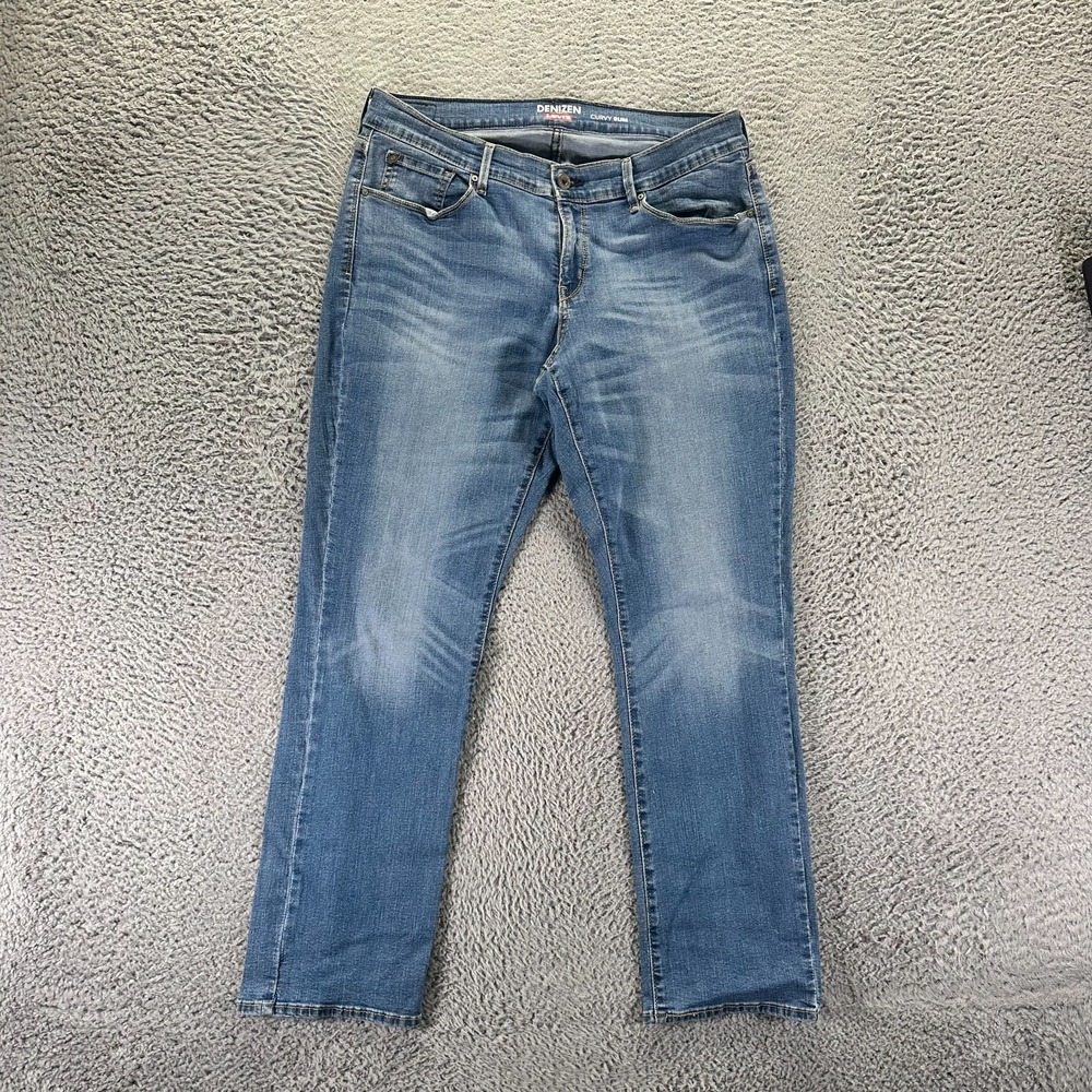 Denizen from Levi's Jeans Women 12 Blue Cotton Denim Straight Slim Curvy Stretch